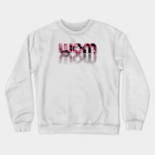 Wom text 3D Crewneck Sweatshirt